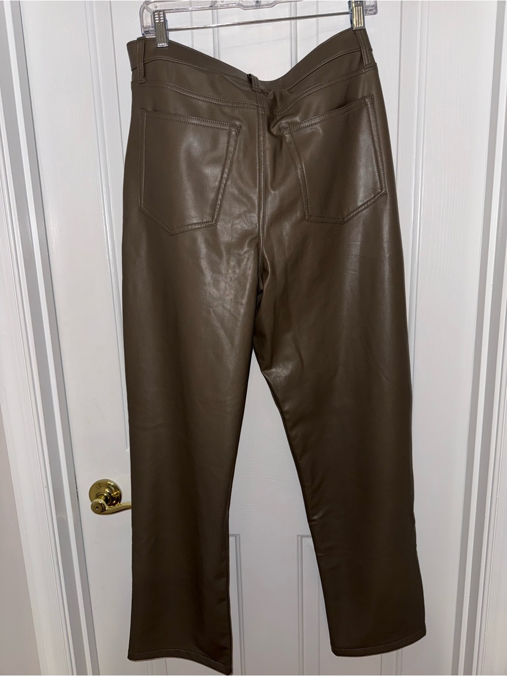 Abercrombie & fitch High Rise 90s Relaxed Vegan Leather Pant - Picture 2 of 4